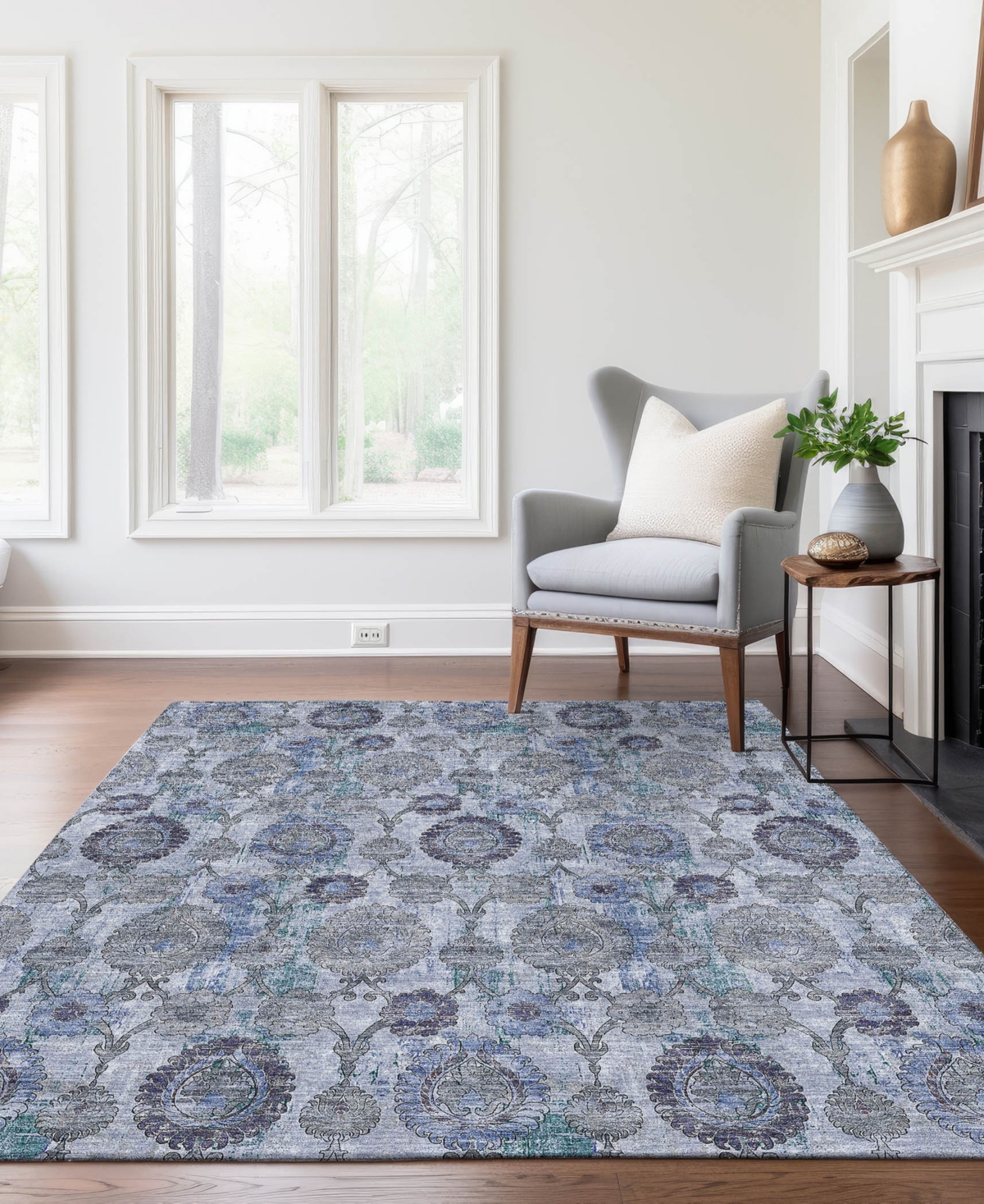Addison Chantille Acn821 5'x7'6" Area Rug In Blue