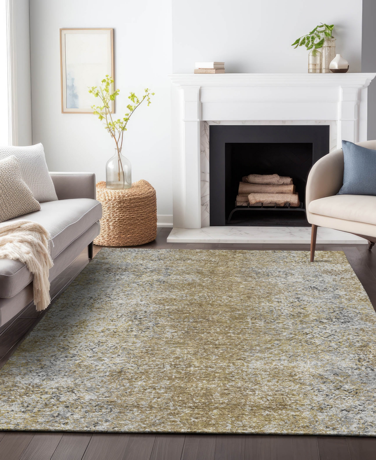 Addison Chantille Acn840 5'x7'6" Area Rug In Brown