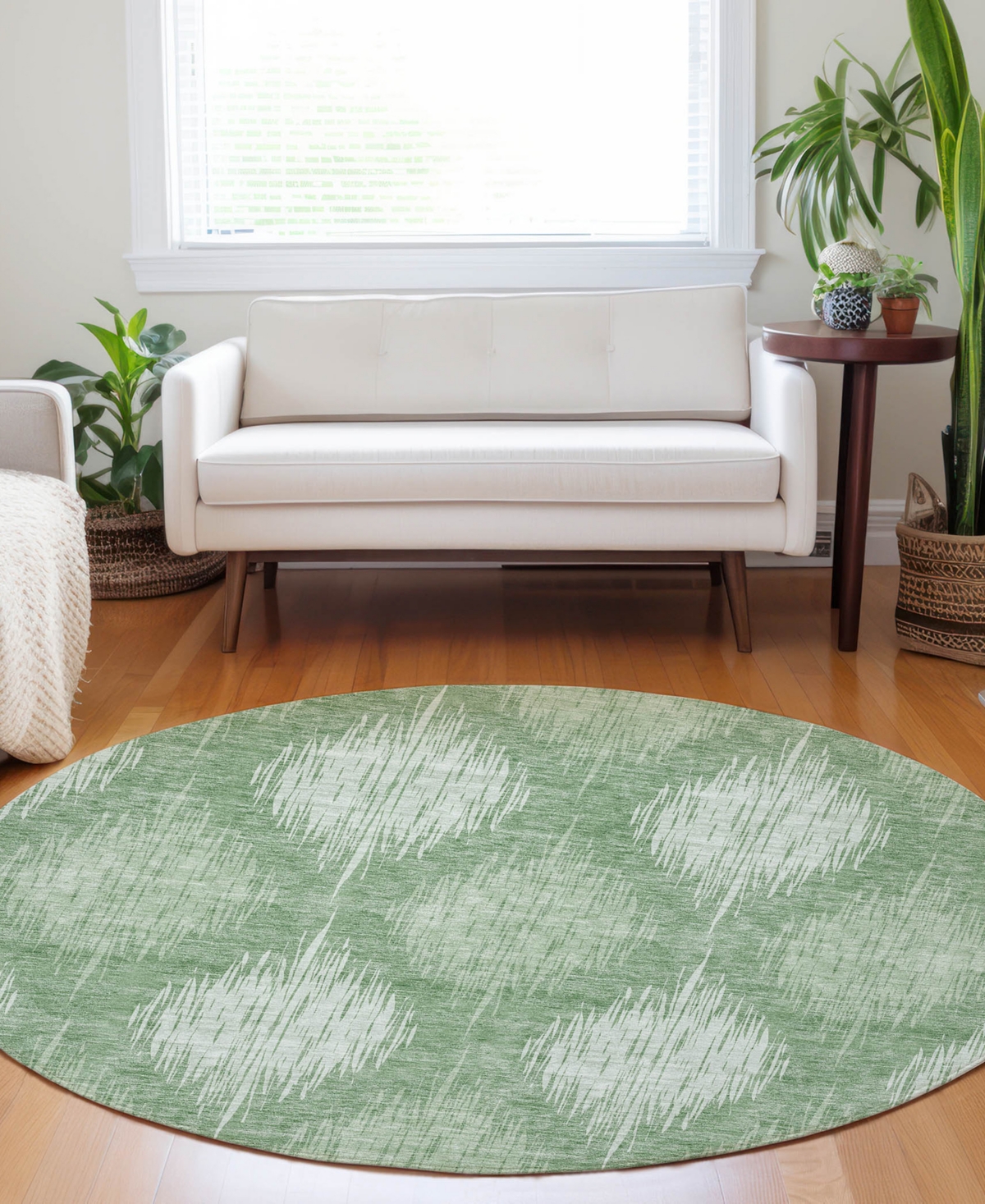 Addison Chantille Acn849 8' Round Area Rug In Mint