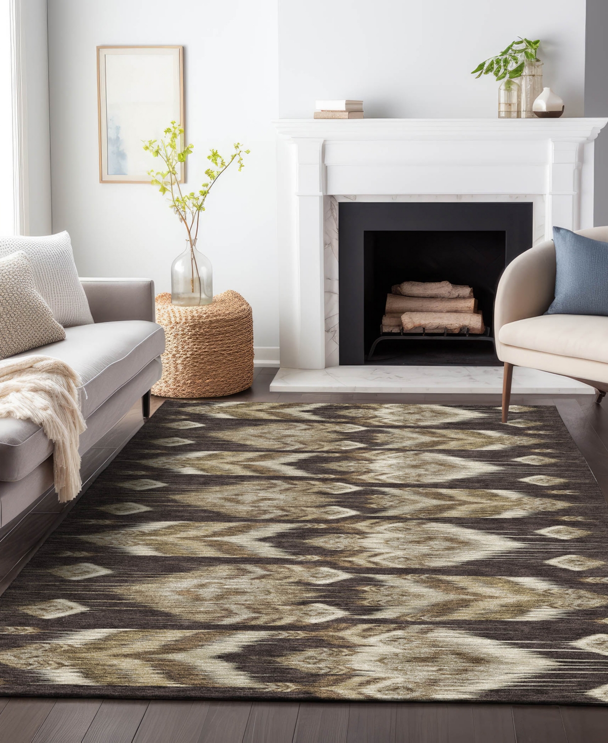 Addison Chantille Acn812 9'x12' Area Rug In Brown