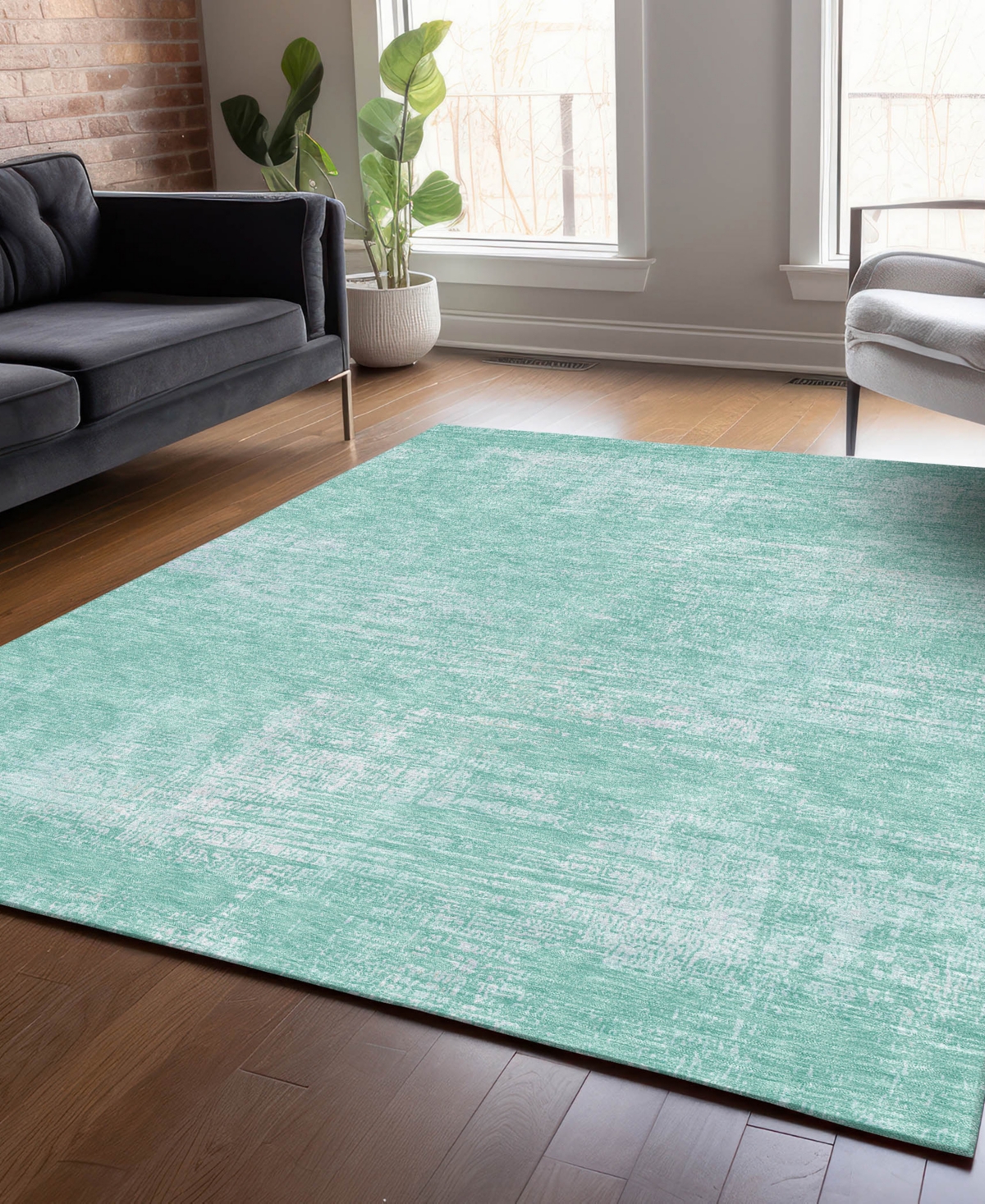 Addison Chantille Acn839 8'x10' Area Rug In Turquoise