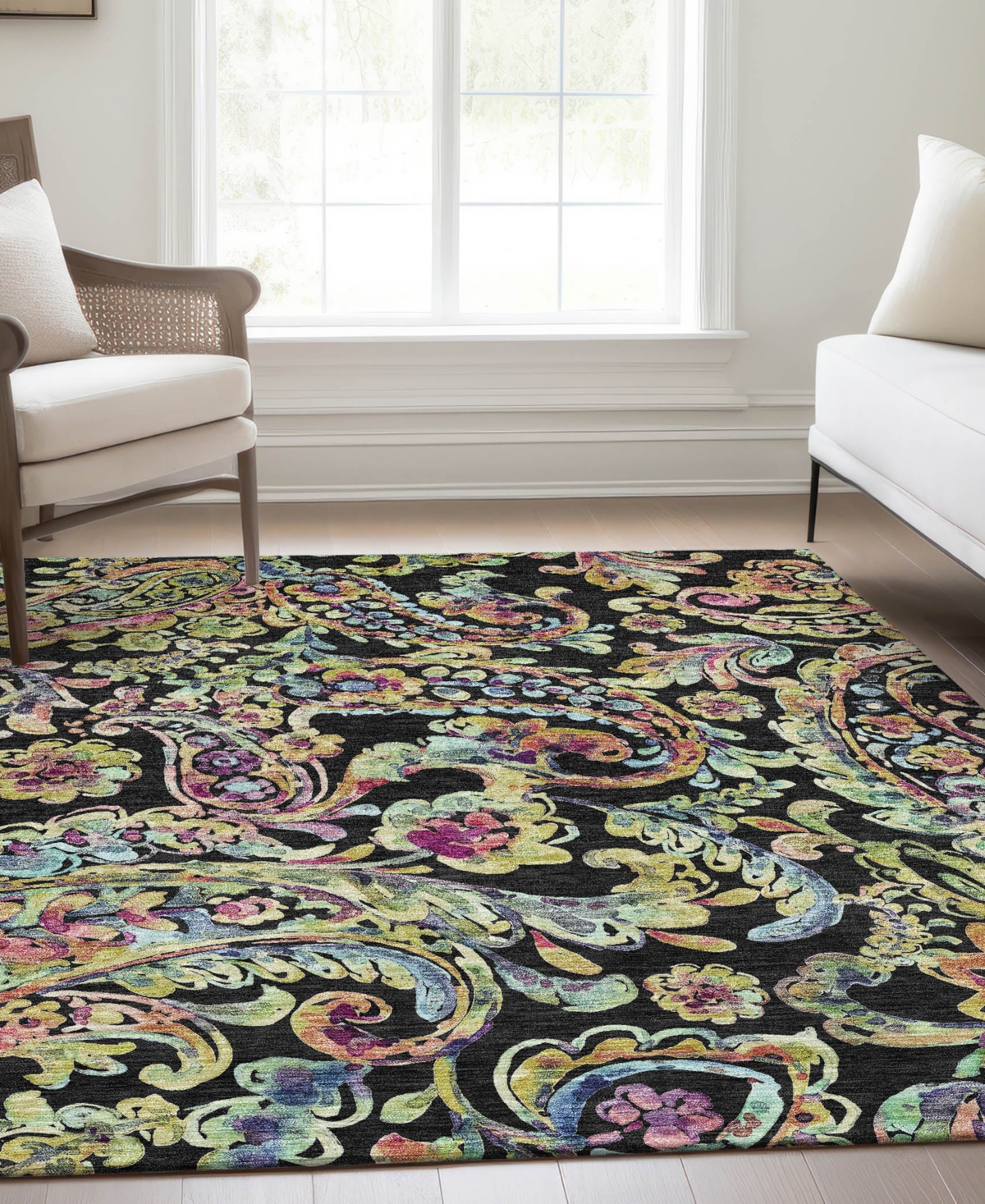 Addison Chantille Acn834 9'x12' Area Rug In Black