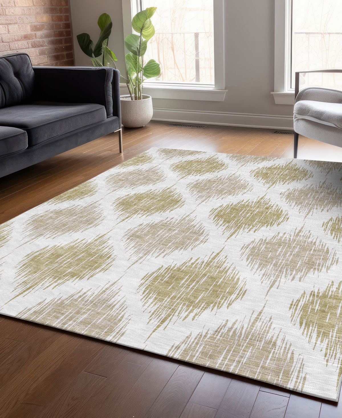Addison Chantille Acn848 9'x12' Area Rug In Gold