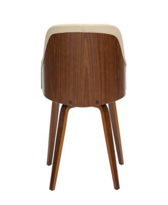 31" Wood Bacci Mid-Century Modern Dining Accent Chair