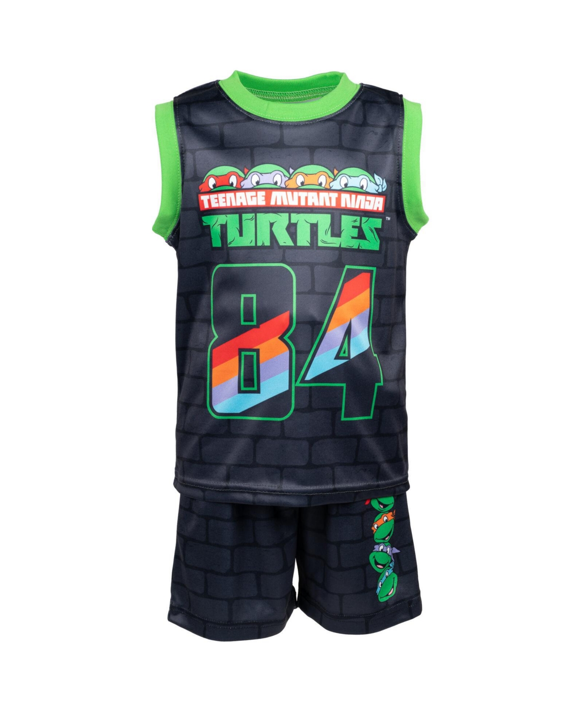 Teenage Mutant Ninja Turtles T-Shirt Tank Top and Shorts 3 Piece Outfit Set