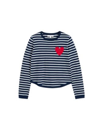 Women's Pure Merino Heart Breton Sweater