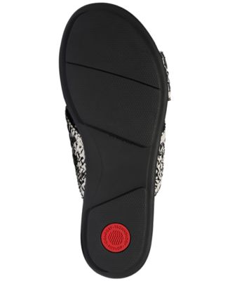 FitFlop Gracie Woven クロス スライド サンダル Amazon.com | FitFlop Women's Gracie Woven Cross Slides Wedge