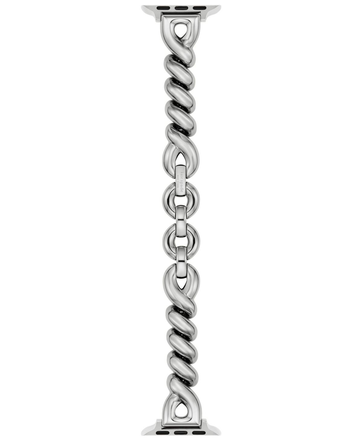 Shop Kate Spade Women's Silver-tone Stainless Steel Band For Apple Watch, 38/40/41/42/44/45mm