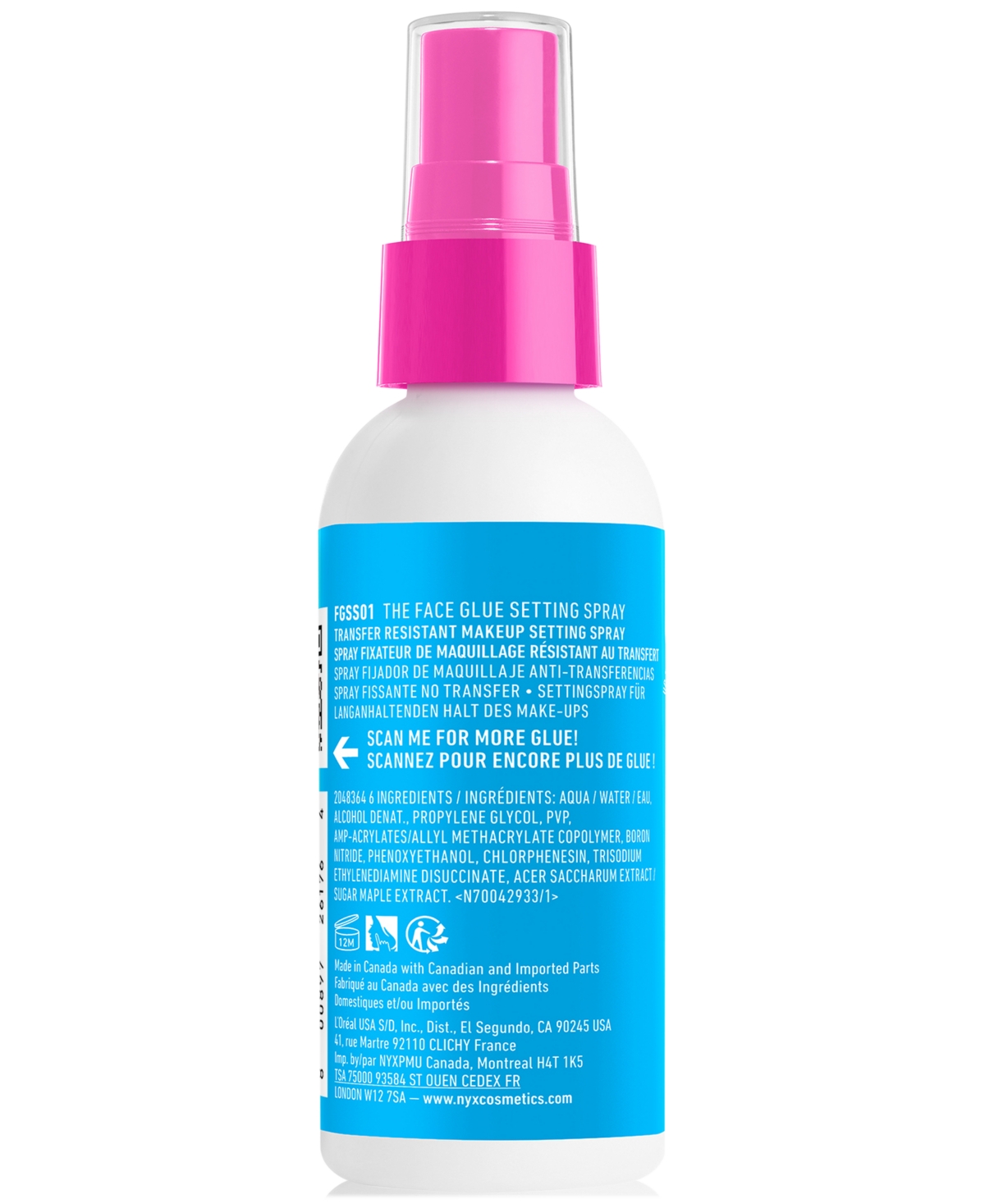 Nyx Professional Makeup The Face Glue Setting Spray In No Shade