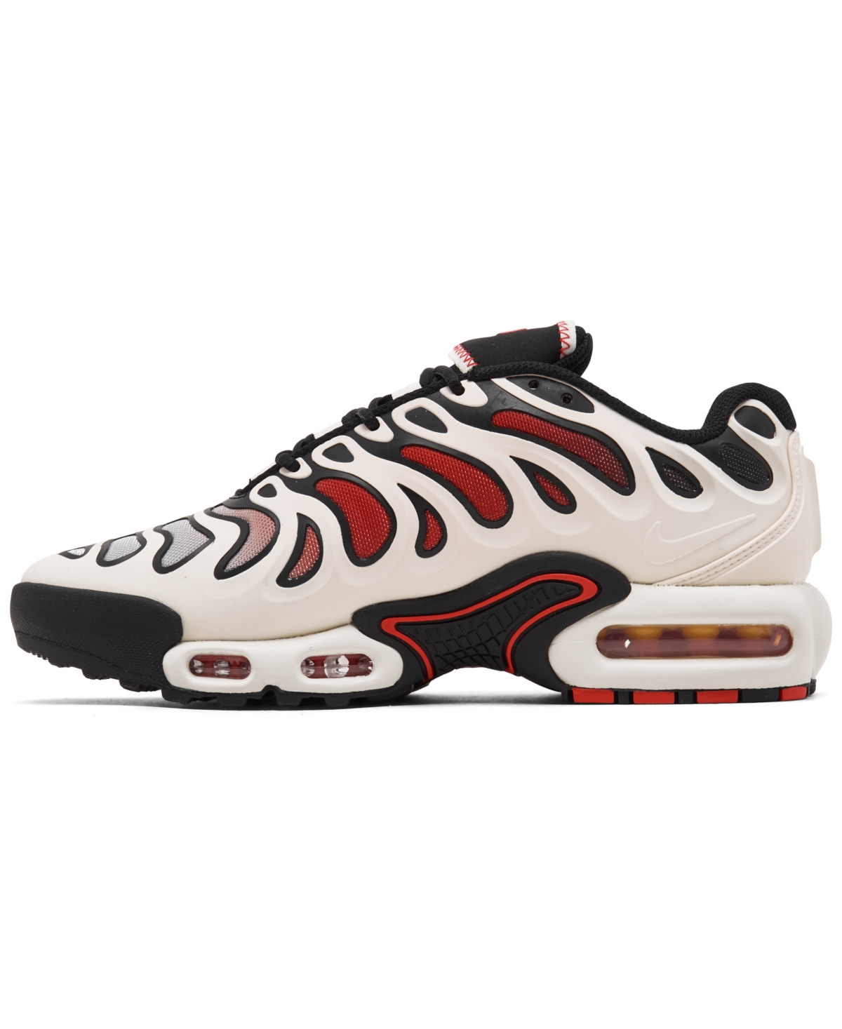 Nike Air Max Plus Drift Sneakers In White And Red In Phantom,met Silver