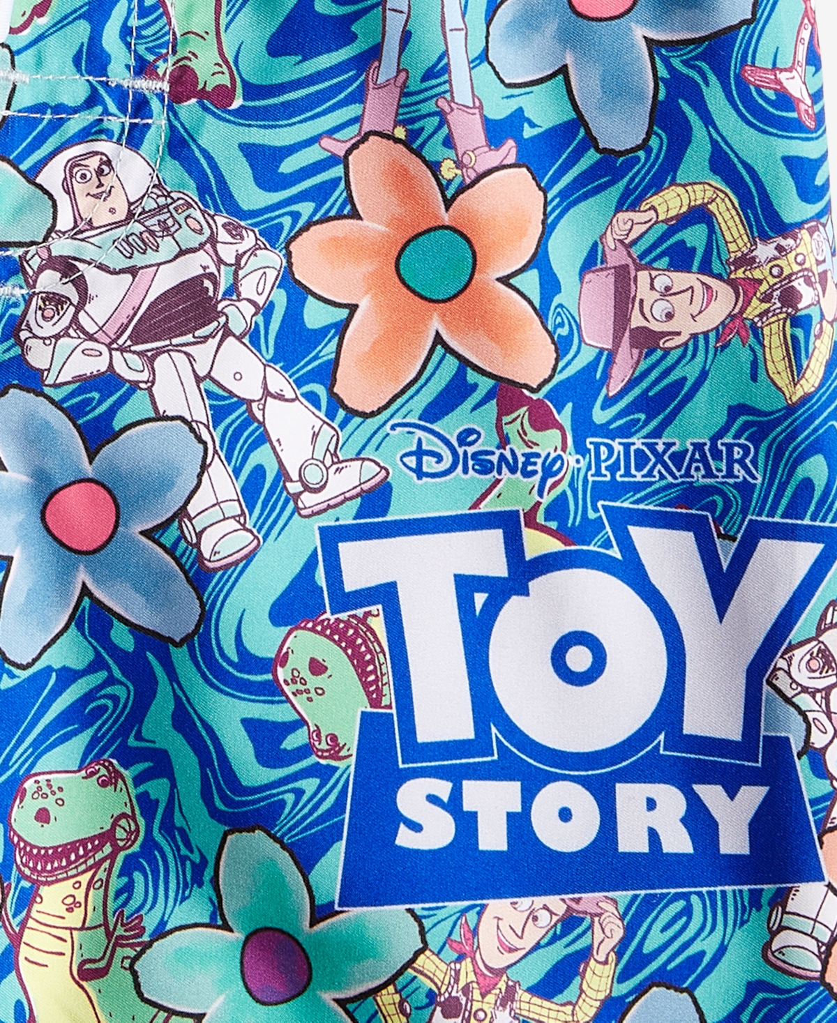 Toy Story Toddler Boys Rash Guard & Swim Trunks Two-piece Swimsuit In Green