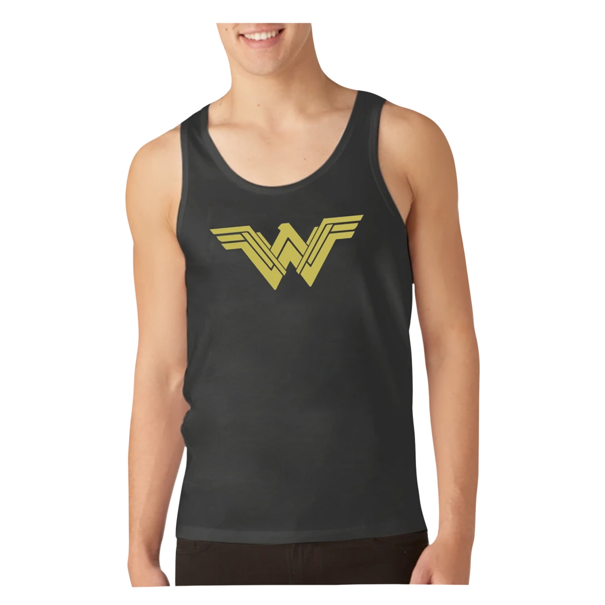 Mens Clean Line Logo Adult Tank Top - Charcoal