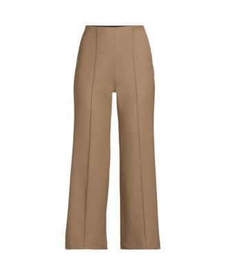Women's Bi Stretch High Rise Pintuck Wide Leg Crop Pants