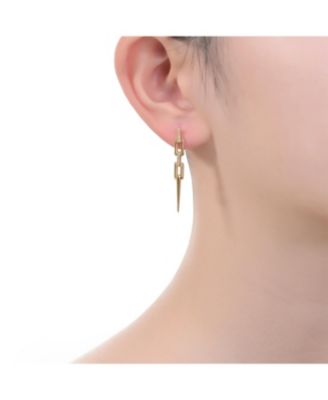 14K Gold Plated Cubic Zirconia Drop Earrings