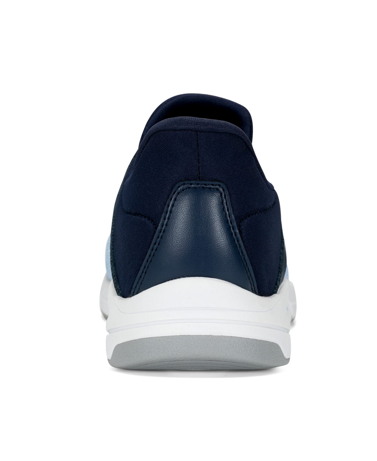 Shop Easy Spirit Women's Adira Soeasy Lightweight Knit Slip-on Sneakers In Light Blue,navy