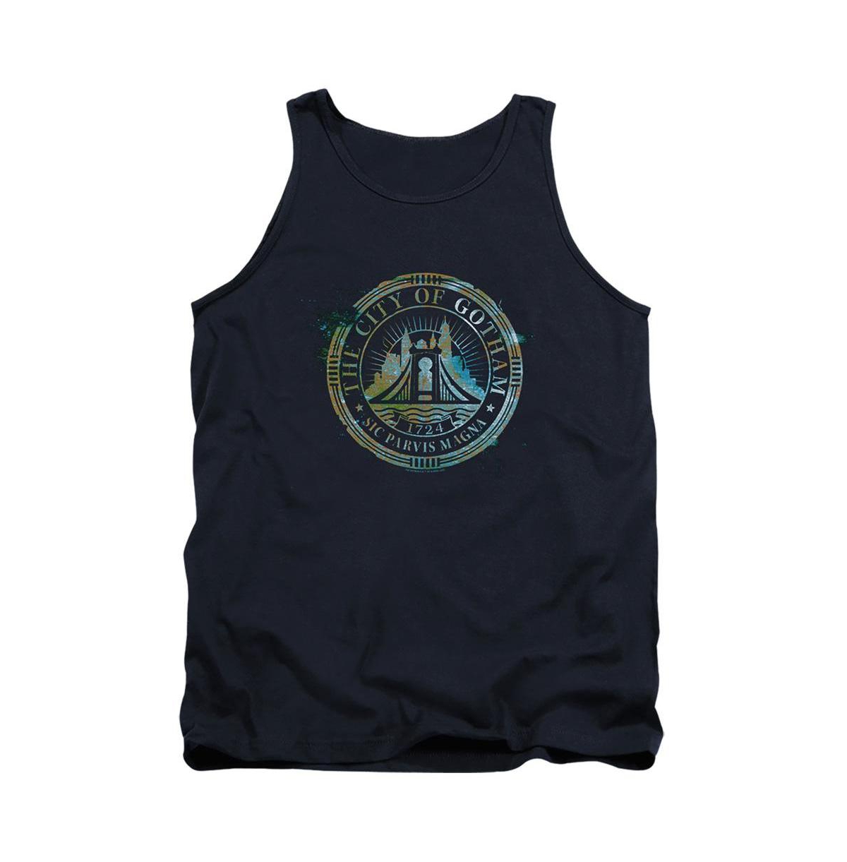 Mens City Of Gotham Adult Tank Top - Navy