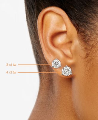 IGI Certified Diamond Stud Earrings (3 ct. t.w.) in 14K White Gold