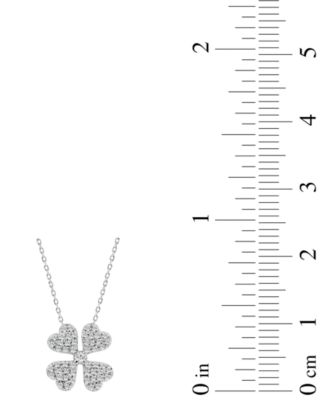 Diamond Four Leaf Clover Pendant Necklace (1/10 ct. t.w.) in 10k White Gold