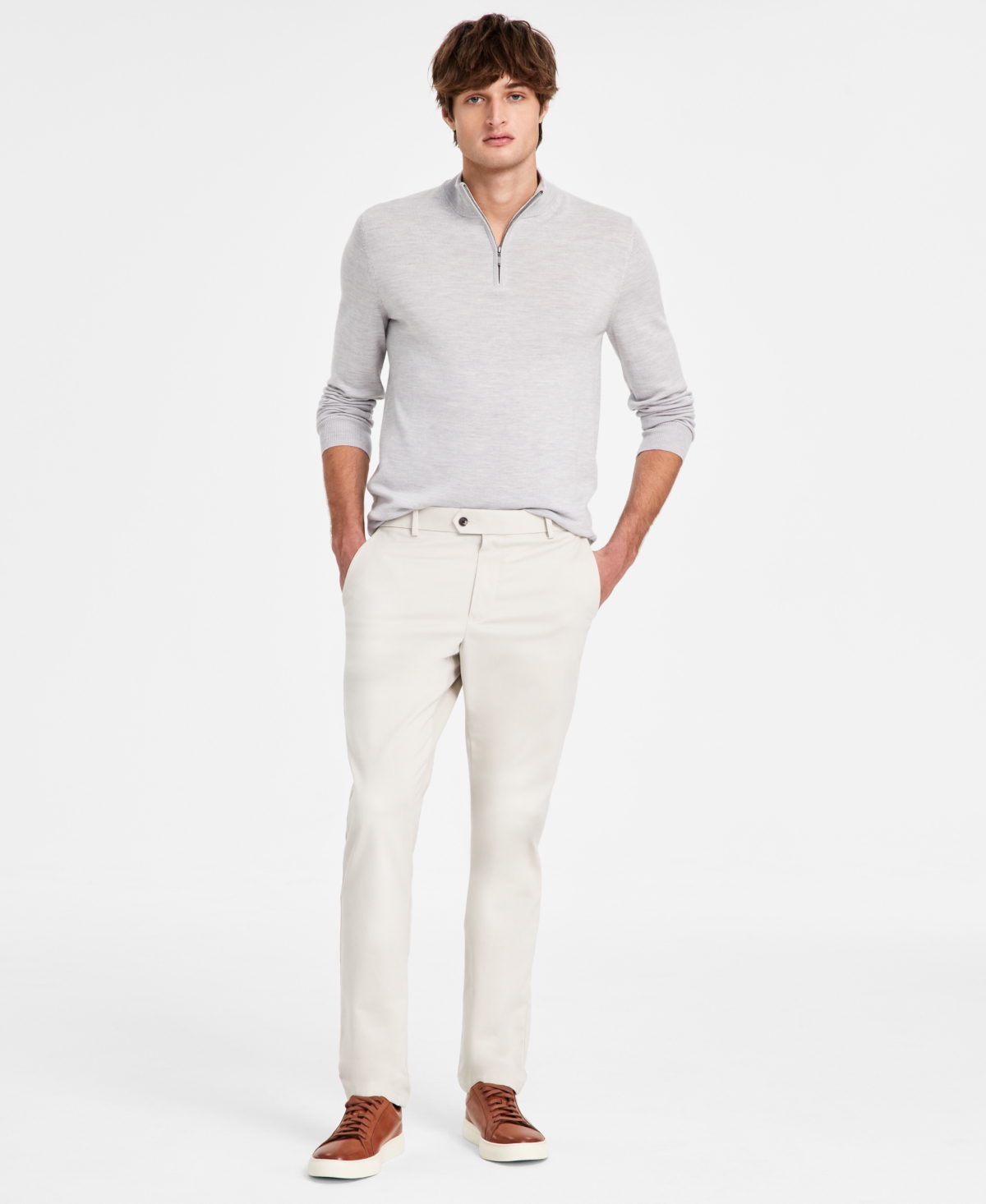 Charles Tyrwhitt Men's Ultimate Non-iron Chino Pants In Stone