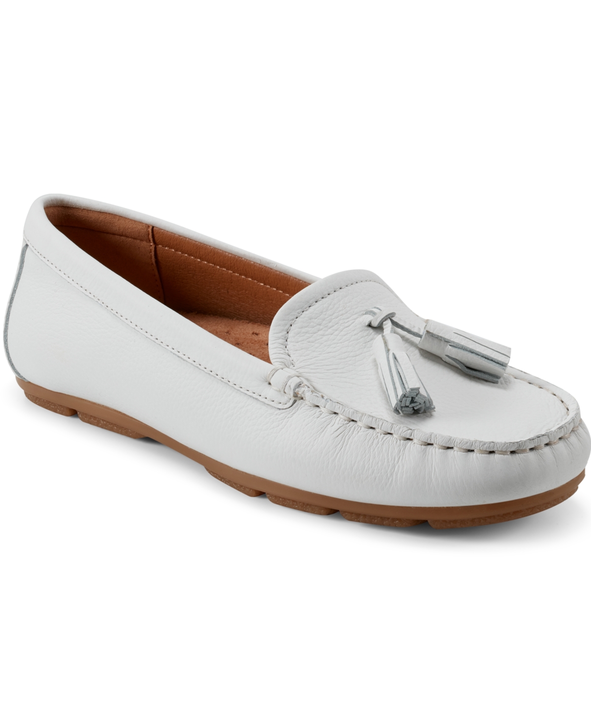 Shop Earth Women's Raquel Tassel Slip-on Loafers In White Leather