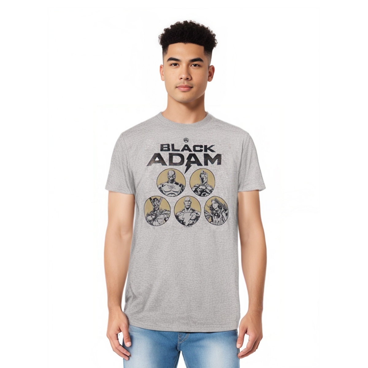 Mens Contrast Group Short Sleeve Adult Tee / T-Shirt - Medium grey
