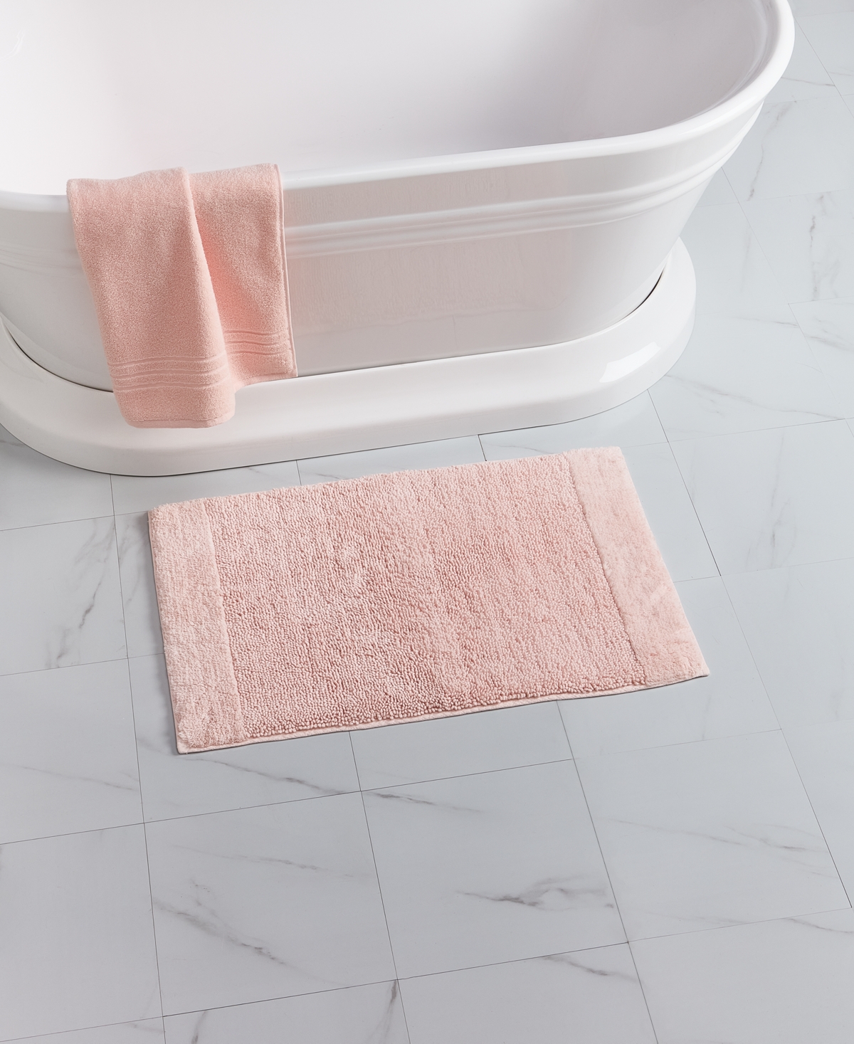 Arch Studio Cotton Bath Rug, 20" X 30", Exclusively At Macy's In Blush