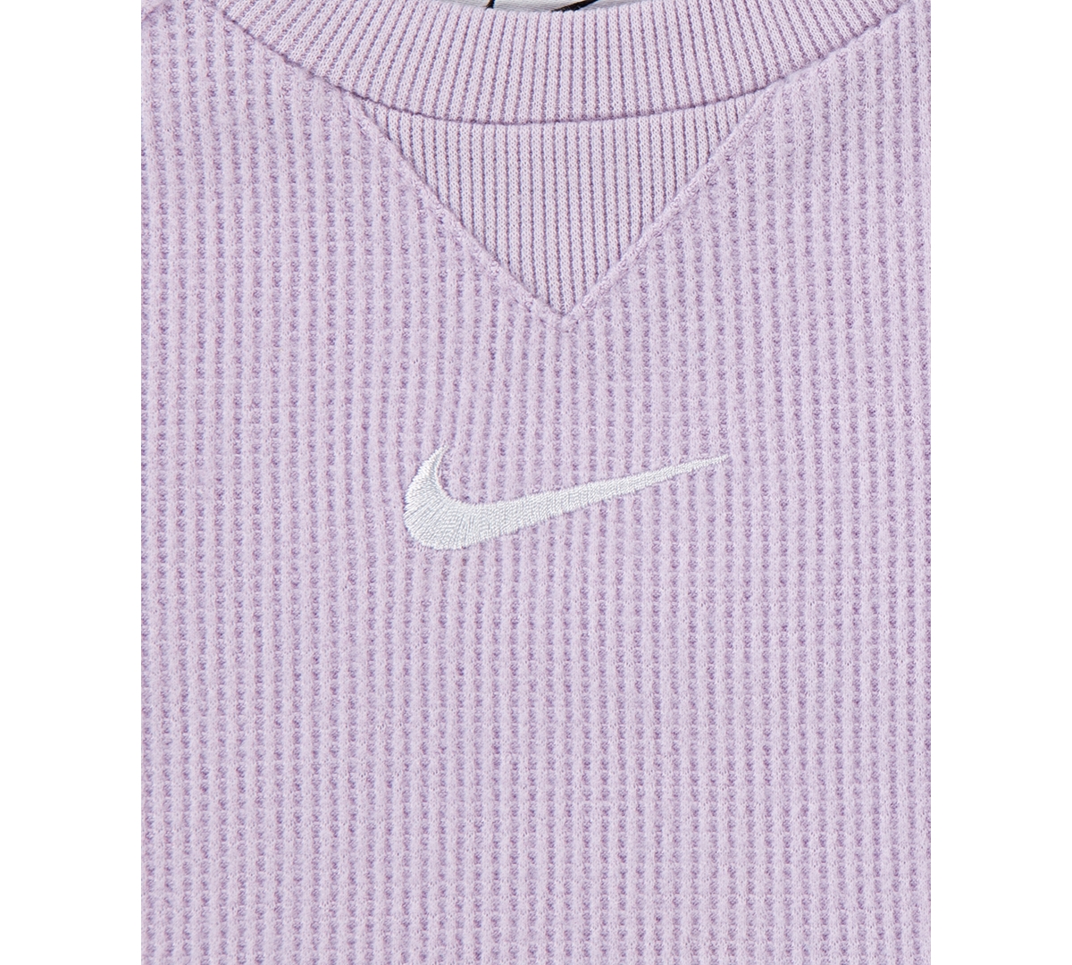 Nike Baby Essentials Short-sleeve Waffle Coverall In Purple