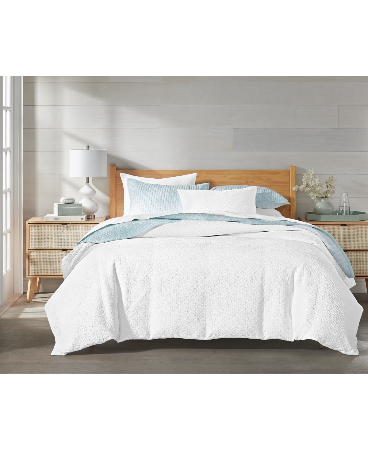 Charter Club Lattice Medallion 3-pc. Comforter Set, Full/queen, Exclusively At Macy's In White