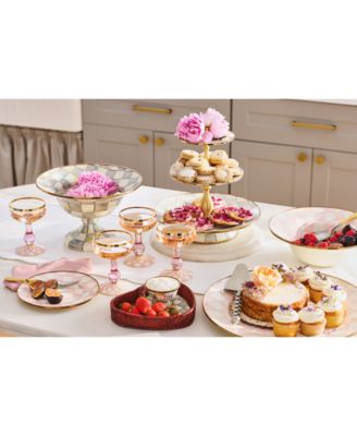 Sterling Check Rattan Enamel Heart Tray