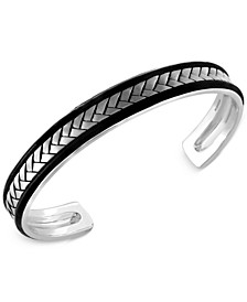 EFFY® Men's Woven Cuff Bracelet in Sterling Silver