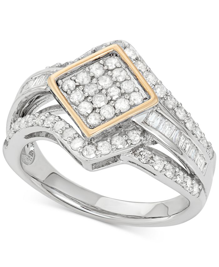 Wrapped in Love - Diamond Ring (1 ct. t.w.) in 14k Gold and Sterling Silver