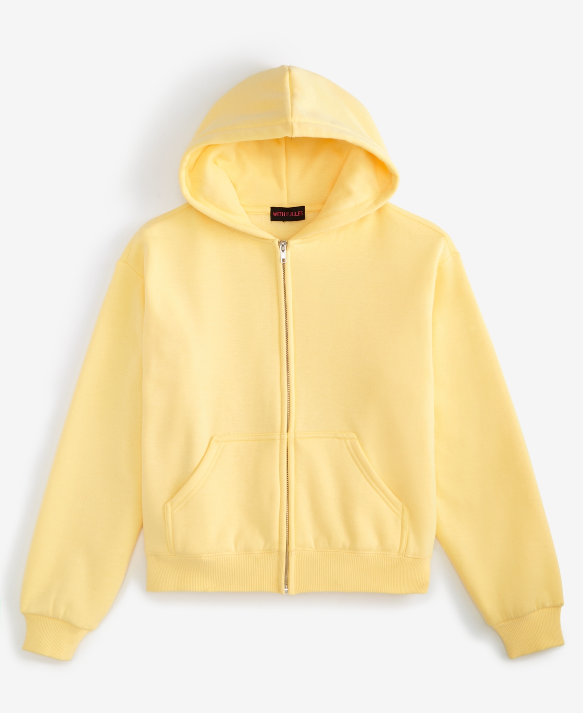 With Jules Big Girls Zip Hoodie Sweatshirt In Lemon Sorb