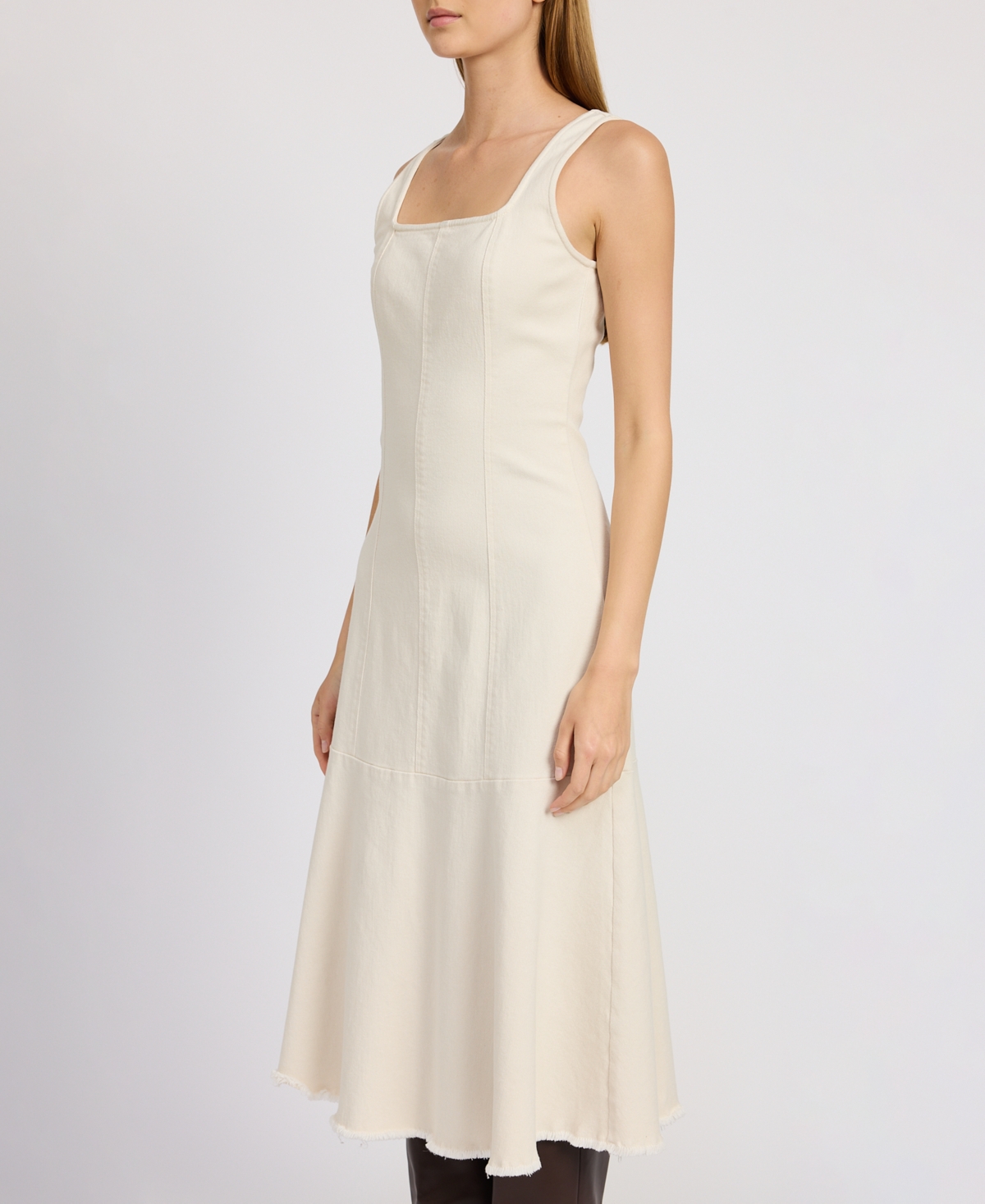 En Saison Women's Gwendolyn Denim Midi Dress In Off White