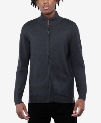 Men's Full Zip Mock Neck Sweater