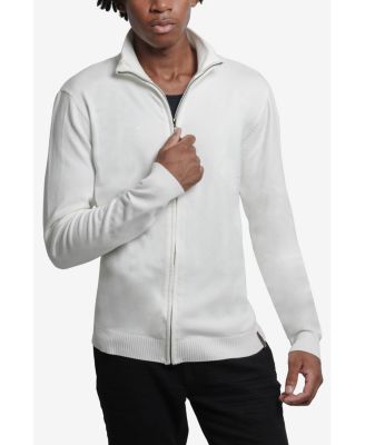 Men's Full Zip Mock Neck Sweater