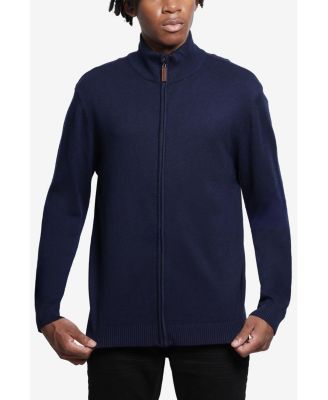 Men's Full Zip Mock Neck Sweater