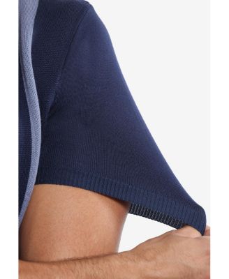 Men's Jacquard Short Sleeve Sweater Polo