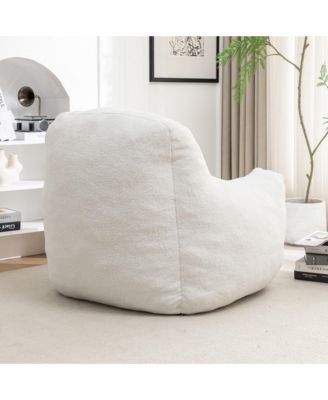 Cozy Bean Bag Chair with Memory Foam Filling, Tufted Faux Fur Bean Bag Sofa-The Pop Home