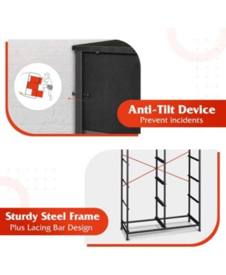 10-Drawer Dresser Fabric Storage Tower for Bedroom Hallway Closets Tall Chest Organizer Unit with Textured Print Fabric Bins Steel Frame Wood Top Easy Pull Handle