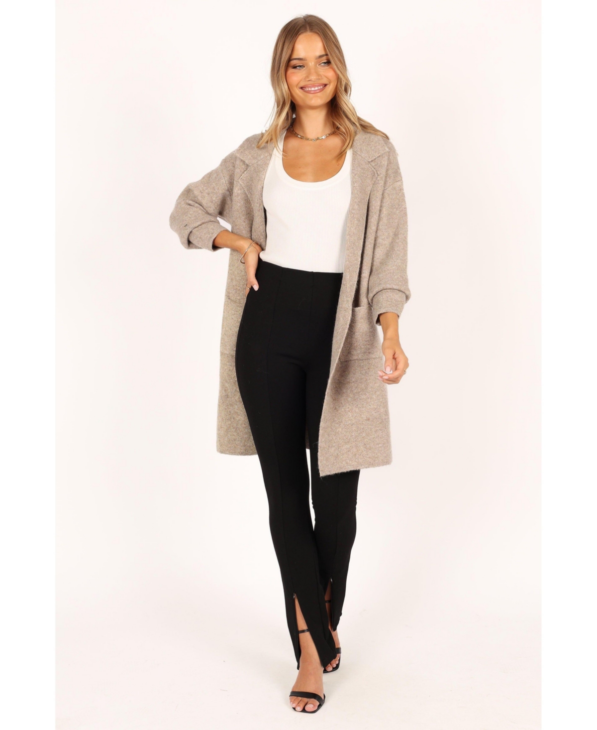 Petal and Pup Womens Skylar Open Front Coatigan
