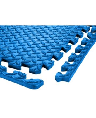 24 Sq Ft Blue EVA Foam Interlocking Exercise Mat, 6-Tile