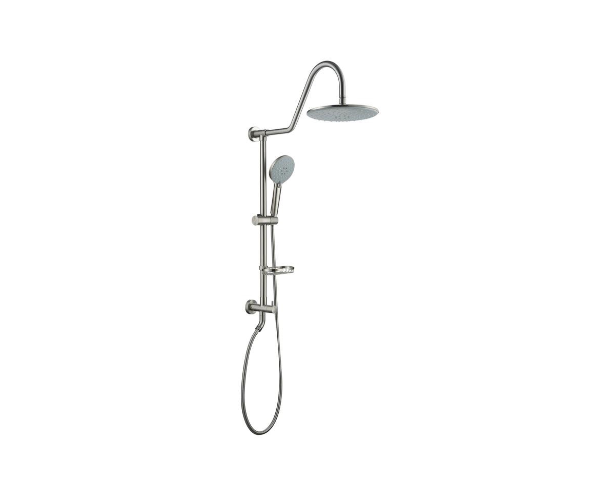 Complete Shower System with Rough-in Valve - Brushed nickel