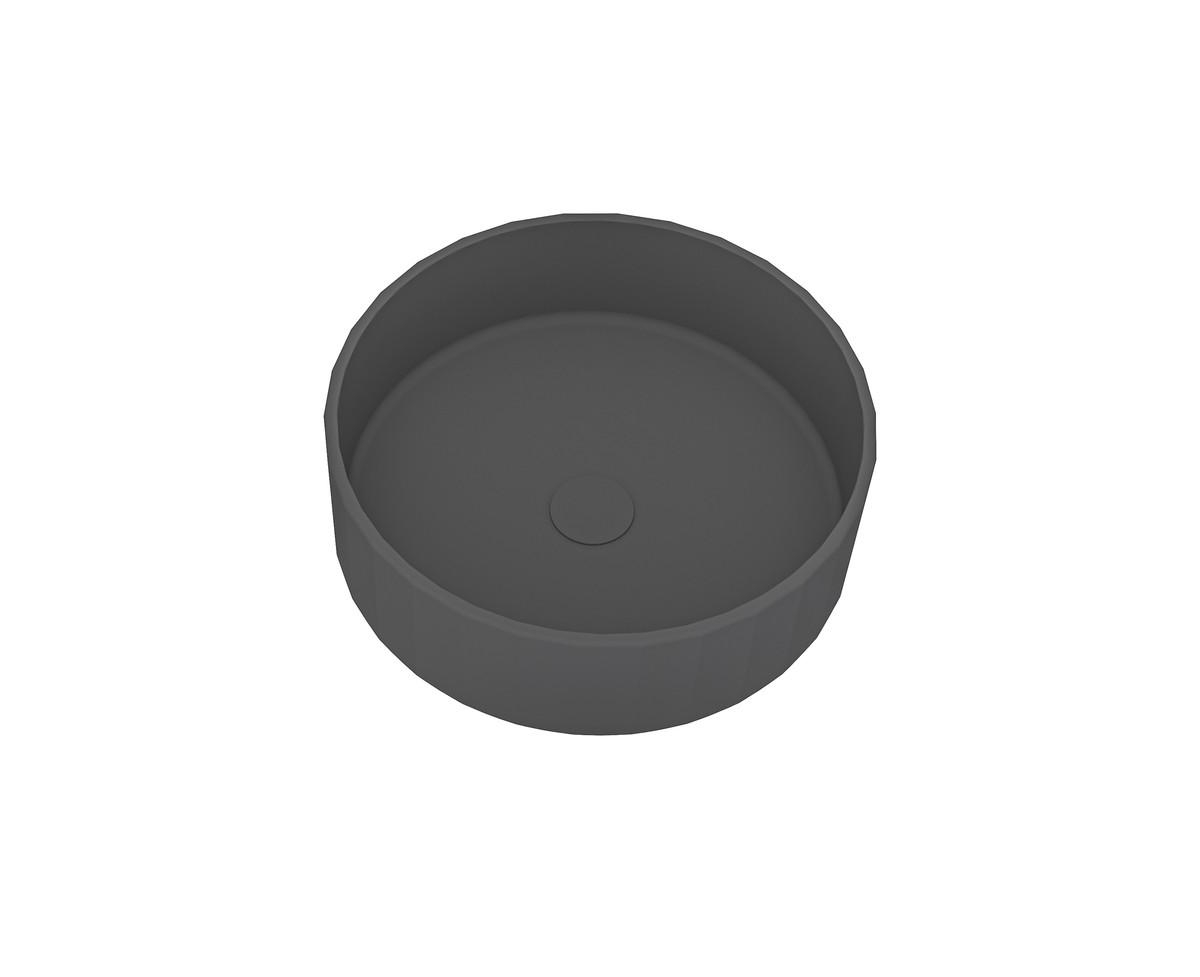 Circular Vessel Bathroom Sink - Mottled bluish gray
