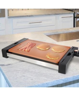 21.63 Inch Copper Electric Grill with Non-Stick Coating