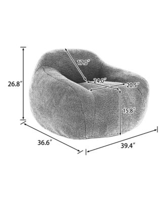 Giant Bean Bag Chair for Adults, Comfy Beanbag Couch with Armrests for Living Room & Bedroom