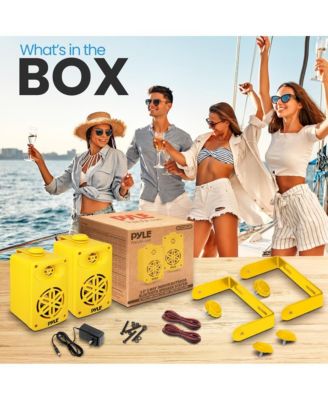 3.5” 2-Way Bluetooth Wireless Speaker System - Waterproof, 200W Max Power, 1/2” Tweeter, Compact Design