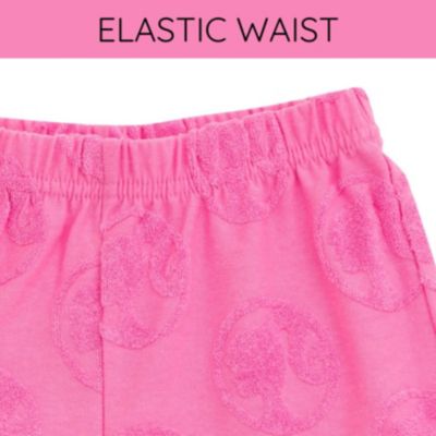 Girls French Terry Drop Shoulder T-Shirt and Dolphin Shorts Outfit Set