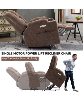 Large Power Lift Chair Recliner with Massage and Heat for Elderly
