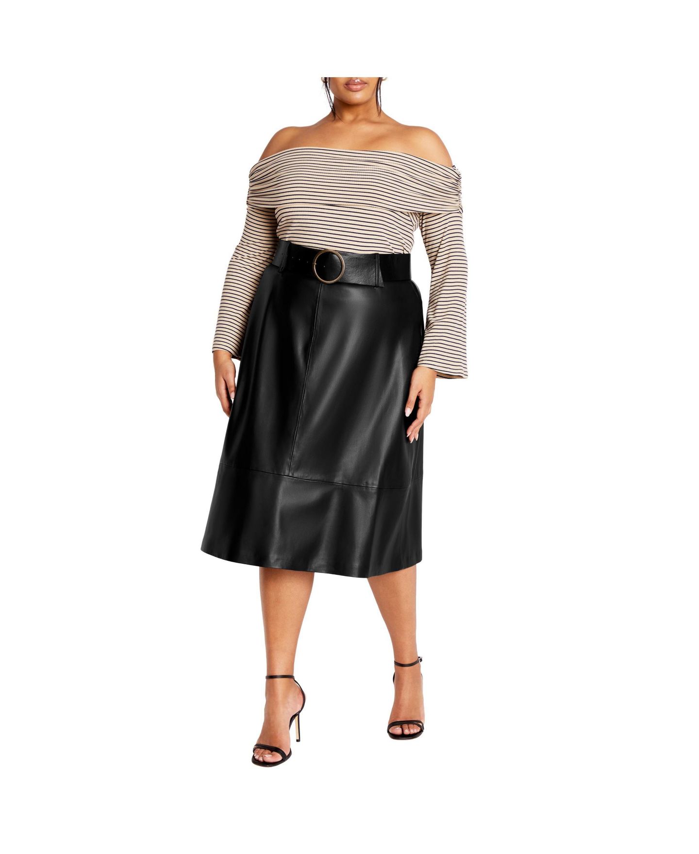 Женская юбка CITY CHIC Plus Size Untamed, цвет: Чёрный — фото 3