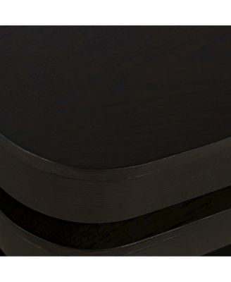 Brix Mid-Century Modern Floating Sculpture Layered Square End Table